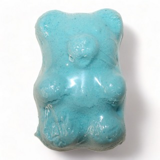 Бомбочка для ванны Медвежонок яблоко, голубая 100гр 4655849